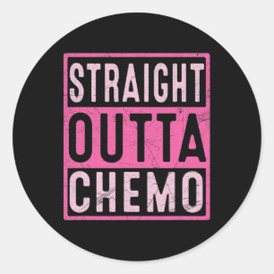 Rak Outta Chemo Breast Cancer Awareness Survi Runt Klistermärke
