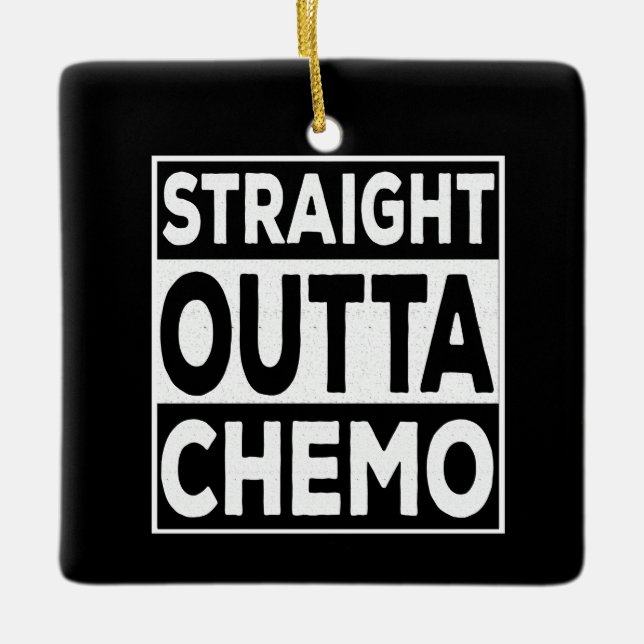 Rak Outta Chemo Julgransprydnad Keramik (Framsida)