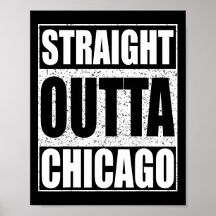 Rak Outta Chicago Illinois State Poster
