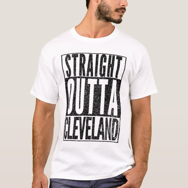 Rak Outta Cleveland Ohio Funny Novelty T Shirt (Framsida)