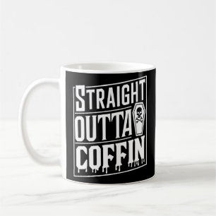 Rak Outta Coffin Funny Vampire Halloween Puns Kaffemugg