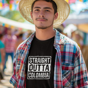 Rak Outta Colombia Black White T Shirt
