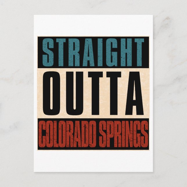 Rak Outta Colorado Vår Colorado CO Vykort (Framsida)