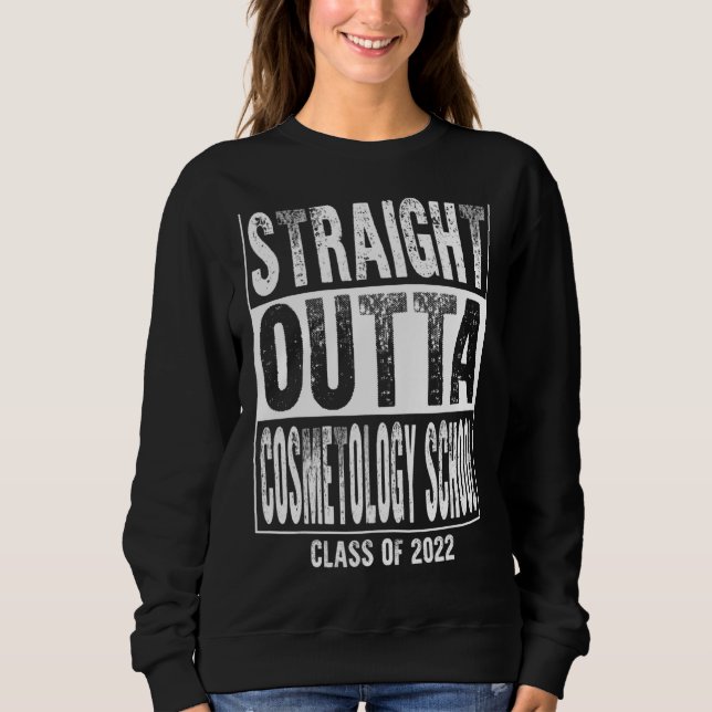 Rak Outta Cosmetology School Funny 2022 Gradu T Shirt (Framsida)