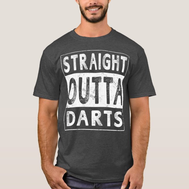Rak Outta Darts Funny Novelty Gift Unisex T Shirt (Framsida)