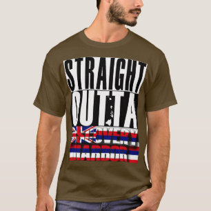 Rak Outta Discovery Harbour Hawaii Statlig flagga T Shirt