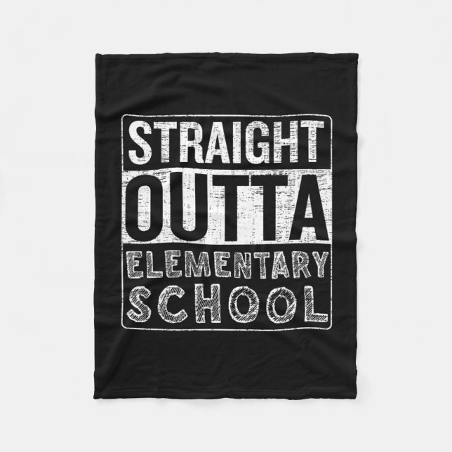 Rak Outta Elementary School Funny Class Gradu Fleecefilt (Framsidan)
