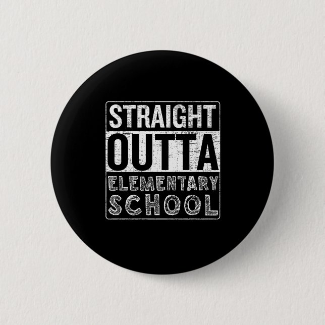 Rak Outta Elementary School Funny Class Gradu Knapp (Framsida)