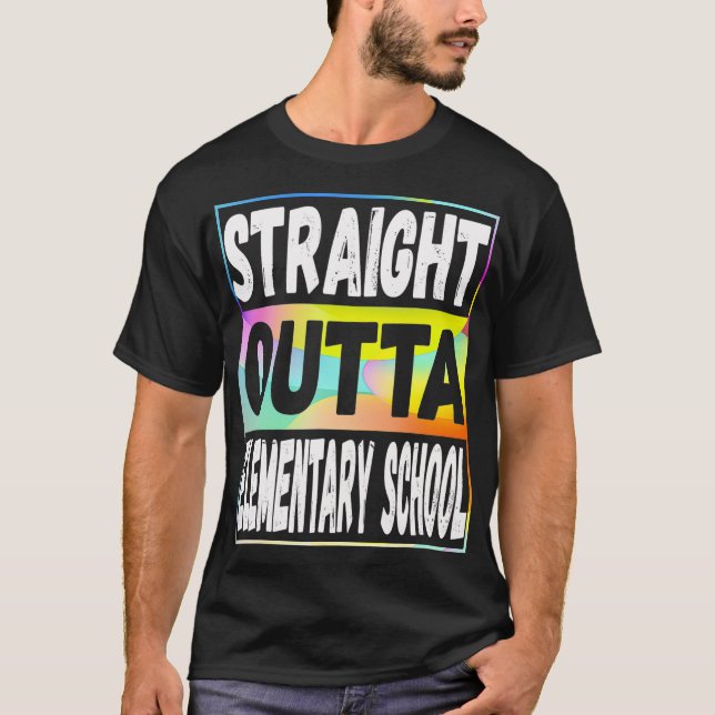 Rak Outta Elementary School Studenten Colorf T Shirt (Framsida)