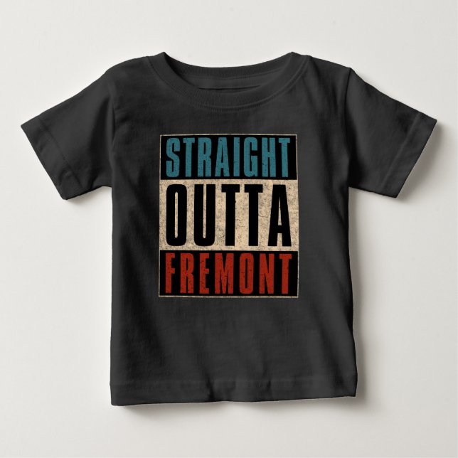 Rak Outta Fremont California CA T Shirt (Framsida)