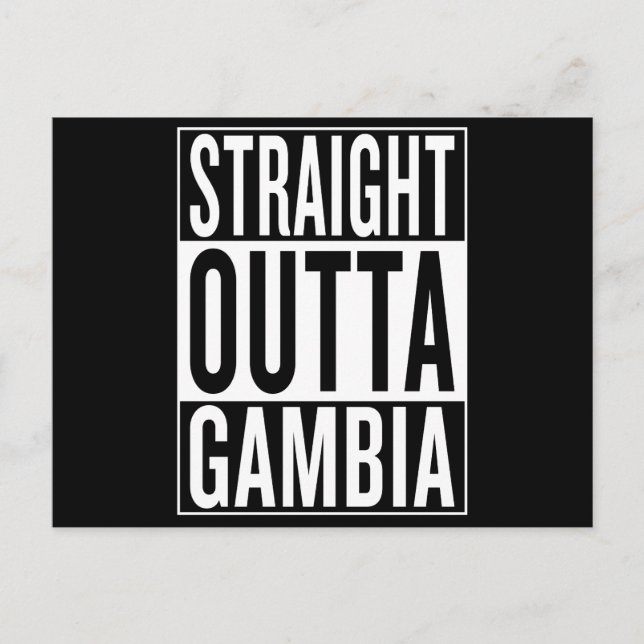 rak outta Gambia Vykort (Framsida)