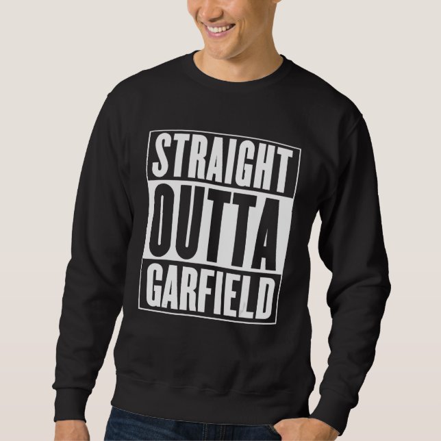 Rak Outta Garfield Shirt Lång Ärmad Tröja (Framsida)