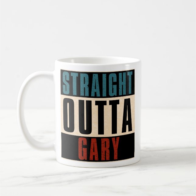 Rak Outta Gary Indiana IN IN Kaffemugg (Vänster)
