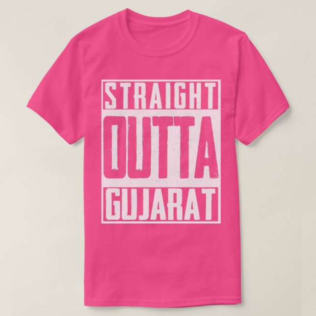 Rak Outta Gujarat India Cricket T Shirt (Design framsida)