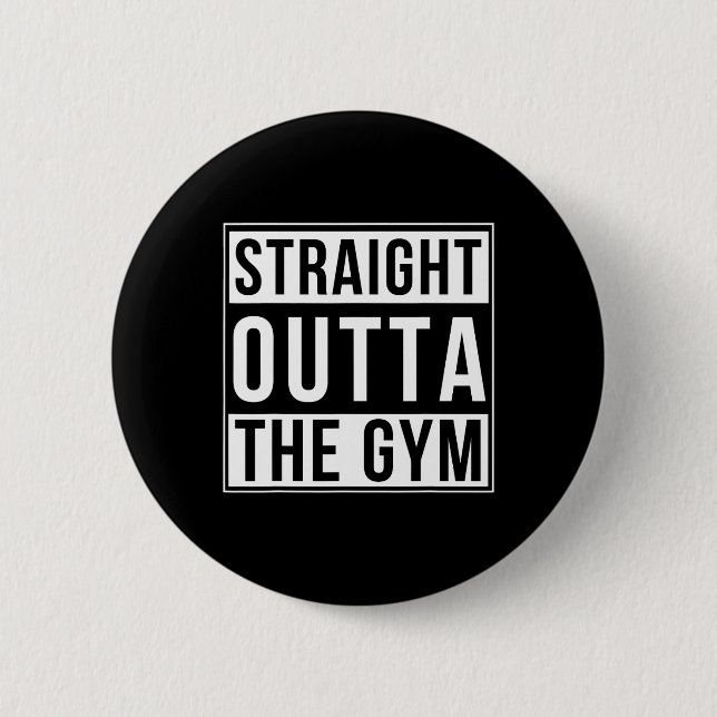 Rak outta Gym Funny Bodybuilding Weightli Knapp (Framsida)