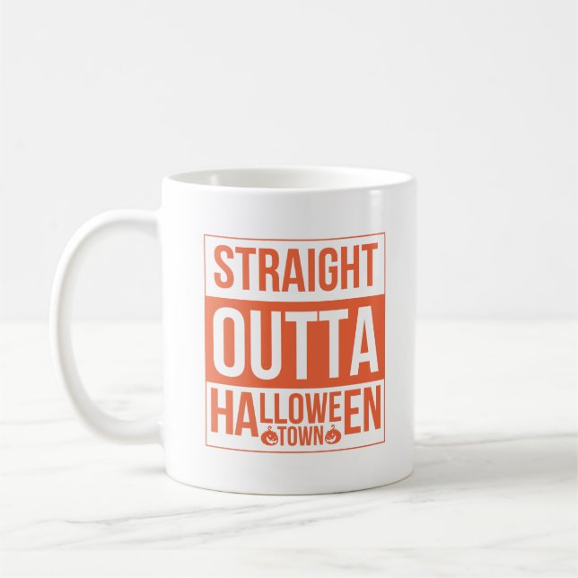 Rak Outta Halloween Town Kaffemugg (Vänster)