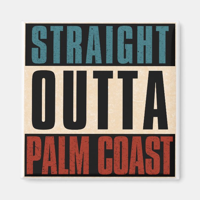 Rak Outta Handflatan Kusten Florida FL Magnet (Framsidan)