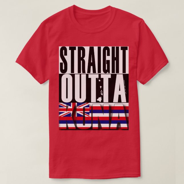 Rak Outta Hawaii Statlig flagga av Hawaii Nei All T Shirt (Design framsida)
