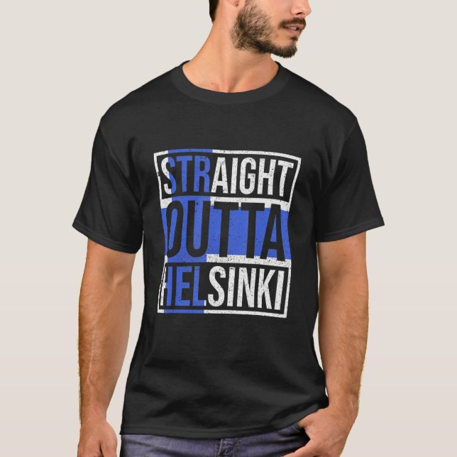 Rak Outta Helsingfors Suomi T Shirt (Framsida)