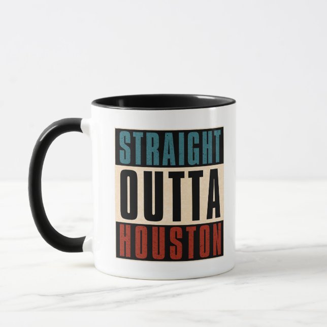 Rak Outta Houston Texas TX USA Mugg (Vänster)