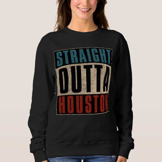 Rak Outta Houston Texas TX USA T Shirt (Framsida)