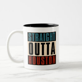Rak Outta Houston Texas TX USA Två-Tonad Mugg