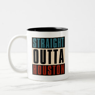 Rak Outta Houston Texas TX USA Två-Tonad Mugg