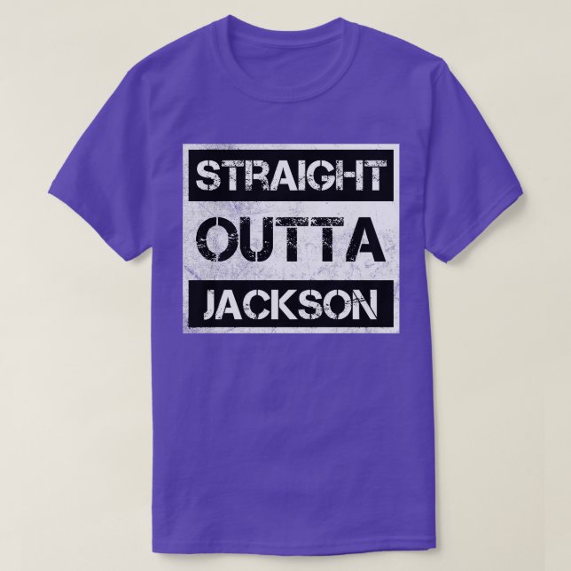 Rak Outta Jackson Mississippi Vintage Distres T Shirt (Design framsida)