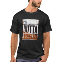Rak Outta Judah grundläggande mörk T-tröja