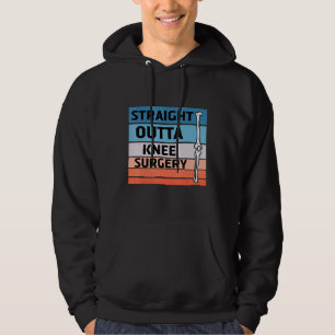 Rak Outta Knee Surgery Retro, få brunn 8 Hoodie