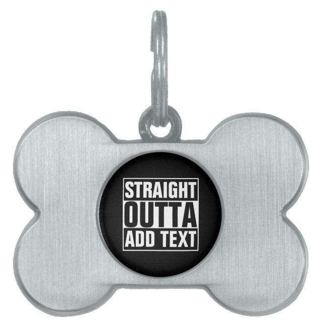 RAK OUTTA - lägg till texten här/skapa egen ID-bricka Husdjur (Framsidan)