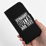RAK OUTTA - lägg till texten här/skapa egen Plånboksfodral För Samsung Galaxy S5<br><div class="desc">RAK OUTTA - lägg till texten här/skapa egen</div>