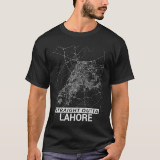 Rak Outta Lahore stadskarta (det STORA TRYCKET) T Shirt
