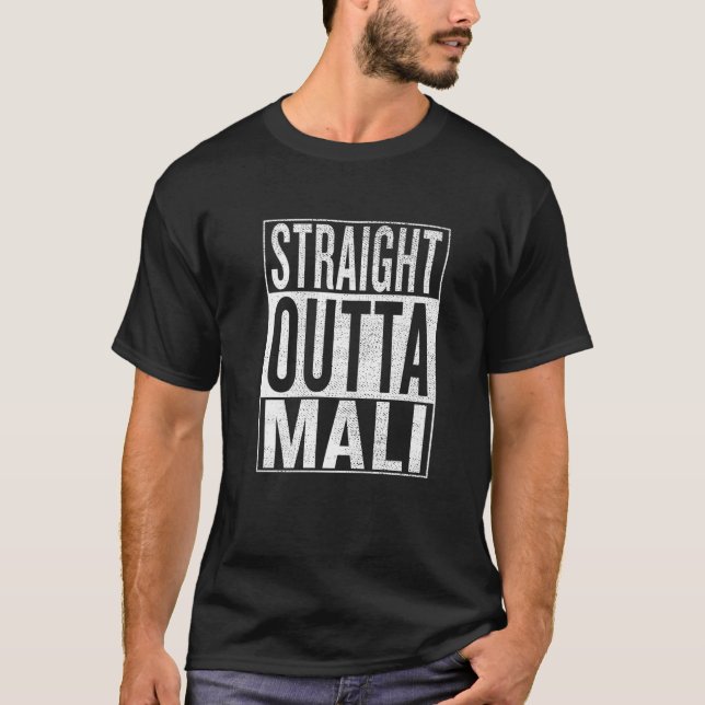 Rak Outta Mali Underbar reseutrustning T Shirt (Framsida)