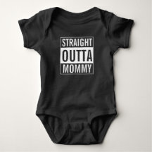 Rak Outta Mamma Funny Baby Jersey Bodykostym