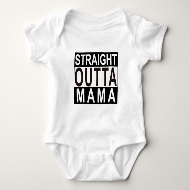 Rak Outta mammaBodysuit Tee Shirt (Framsida)