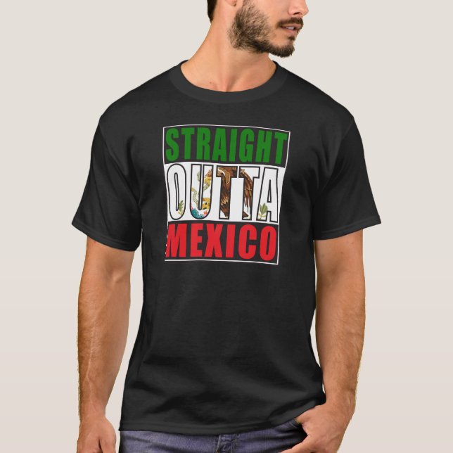 Rak Outta Mexico flagga Tee (Framsida)