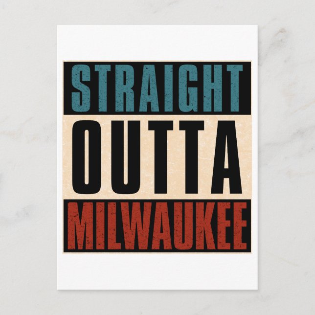 Rak Outta Milwaukee Wisconsin WI Vykort (Framsida)