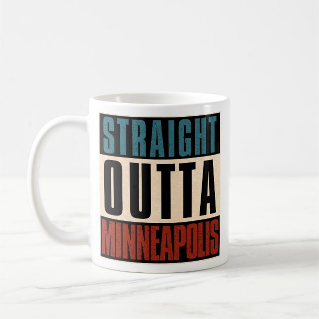 Rak Outta Minneapolis Minnesota MN Kaffemugg (Vänster)
