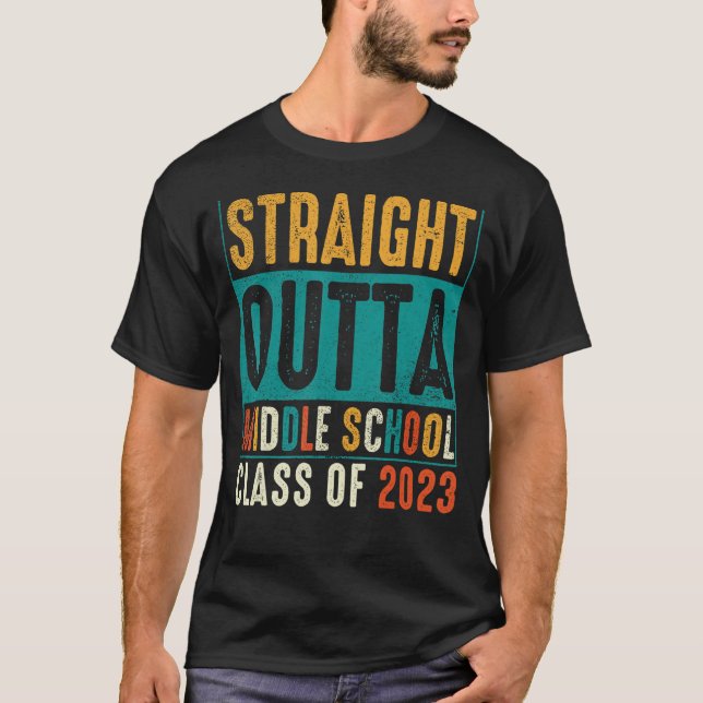 Rak Outta Mitten School 2023 Studenten T Shirt (Framsida)