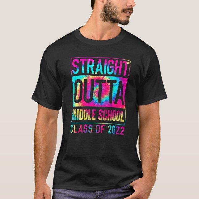 Rak Outta Mitten School Underbar Studenten Tie T Shirt (Framsida)