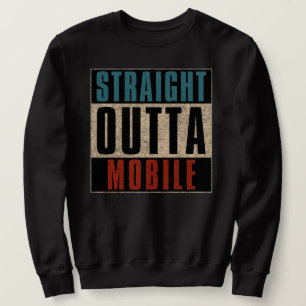 Rak Outta Mobile Alabama AL Lång Ärmad Tröja