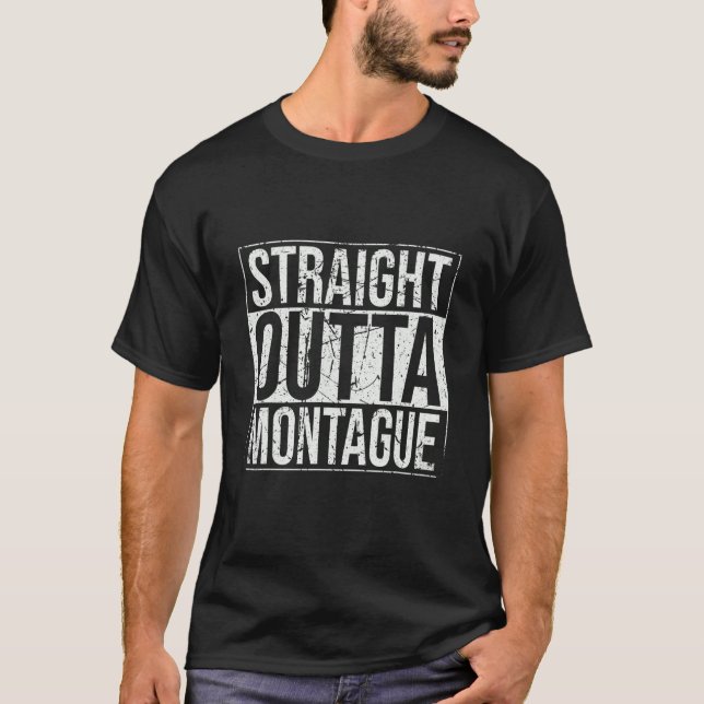 Rak Outta Montague-Vintage T Shirt (Framsida)
