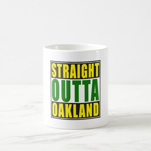 Rak Outta Oakland grönt Kaffemugg (Center)