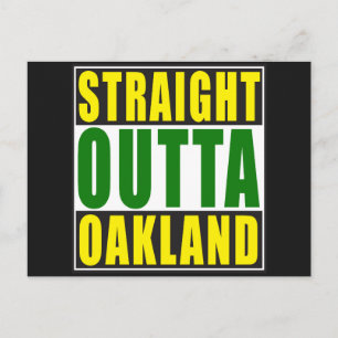 Rak Outta Oakland Grönt Vykort