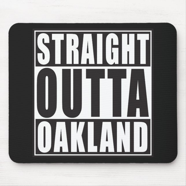 Rak Outta Oakland svart Musmatta (Framsidan)