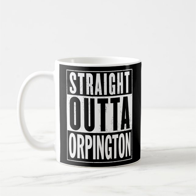 Rak Outta Orpington-grafik A1 Kaffemugg (Vänster)