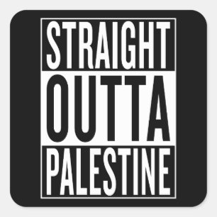 rak outta Palestina Fyrkantigt Klistermärke