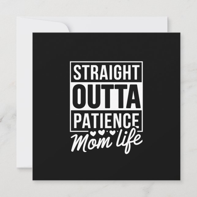 Rak Outta Patience - Mamma Life Tack Kort (Framsida)