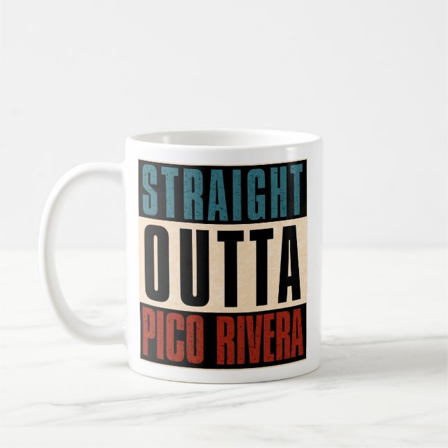 Rak Outta Pico Rivera California CA Kaffemugg (Vänster)